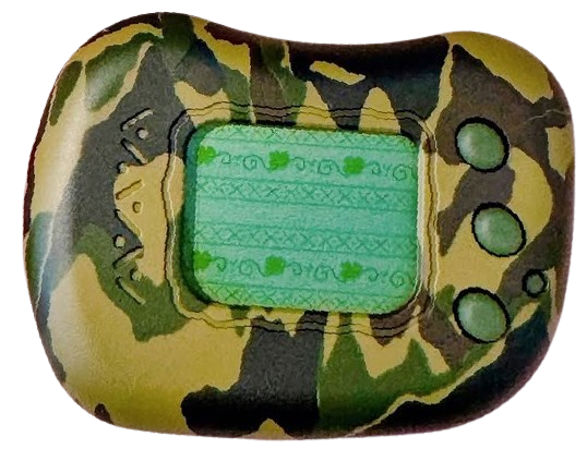 Camouflage shell An Teku Teku Angel with a camouflage print shell.